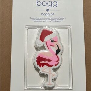 Bogg Bits Bogg bag accessories Christmas Holiday Flamingo Santa hat‎ pink red